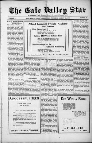 The Gate Valley Star (Gate, Okla.), Vol. 15, No. 23, Ed. 1 Thursday, August 26, 1920