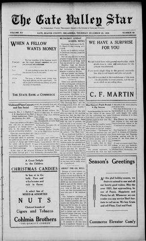 The Gate Valley Star (Gate, Okla.), Vol. 15, No. 40, Ed. 1 Thursday, December 23, 1920