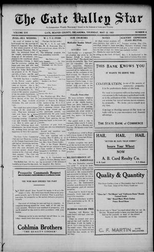 The Gate Valley Star (Gate, Okla.), Vol. 16, No. 8, Ed. 1 Thursday, May 12, 1921