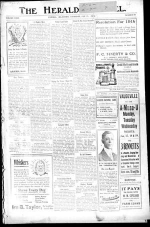 The Herald-Sentinel. (Cordell, Okla.), Vol. 23, No. 19, Ed. 1 Thursday, January 13, 1916