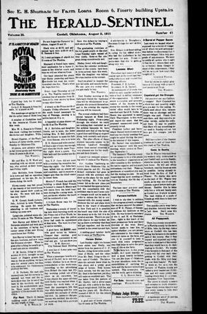 The Herald-Sentinel. (Cordell, Okla.), Vol. 20, No. 42, Ed. 1 Friday, August 11, 1905