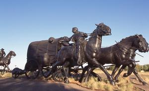 Primary view of object titled 'Centennial Land Run Statue'.
