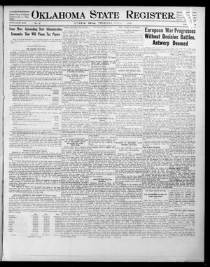 Oklahoma State Register. (Guthrie, Okla.), Vol. 25, No. 25, Ed. 1 Thursday, October 8, 1914