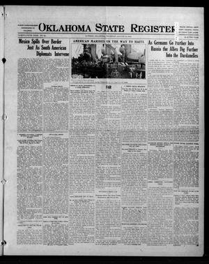 Primary view of object titled 'Oklahoma State Register. (Guthrie, Okla.), Vol. 25, No. 31, Ed. 1 Thursday, August 12, 1915'.