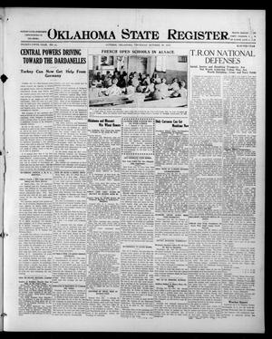 Oklahoma State Register. (Guthrie, Okla.), Vol. 25, No. 41, Ed. 1 Thursday, October 28, 1915