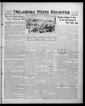 Oklahoma State Register. (Guthrie, Okla.), Vol. 26, No. 11, Ed. 1 Thursday, June 22, 1916