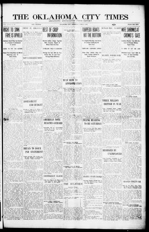 Primary view of object titled 'The Oklahoma City Times (Oklahoma City, Okla.), Vol. 27, No. 48, Ed. 1 Thursday, June 10, 1915'.