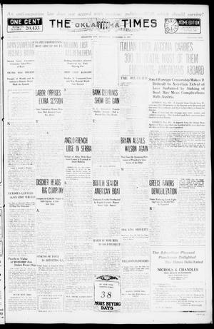 Primary view of object titled 'The Oklahoma Times (Oklahoma City, Okla.), Vol. 27, No. 179, Ed. 1 Wednesday, November 10, 1915'.