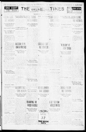 Primary view of object titled 'The Oklahoma Times (Oklahoma City, Okla.), Vol. 27, No. 180, Ed. 1 Thursday, November 11, 1915'.
