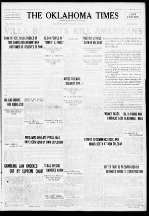 The Oklahoma Times (Oklahoma City, Okla.), Vol. 27, No. 232, Ed. 1 Tuesday, January 11, 1916