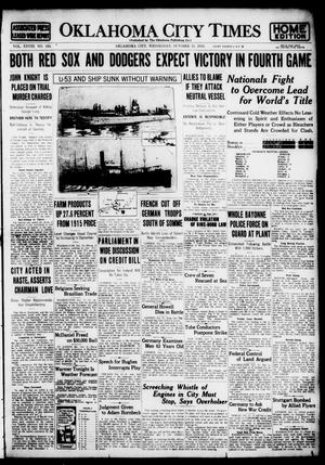 Primary view of object titled 'Oklahoma City Times (Oklahoma City, Okla.), Vol. 28, No. 165, Ed. 1 Wednesday, October 11, 1916'.