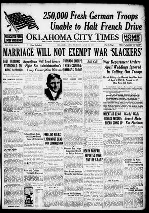 Oklahoma City Times (Oklahoma City, Okla.), Vol. 29, No. 16, Ed. 1 Thursday, April 19, 1917