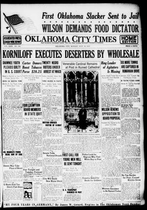 Oklahoma City Times (Oklahoma City, Okla.), Vol. 29, No. 103, Ed. 1 Monday, July 30, 1917