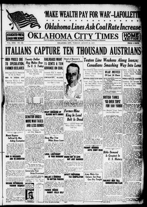 Oklahoma City Times (Oklahoma City, Okla.), Vol. 29, No. 122, Ed. 1 Tuesday, August 21, 1917