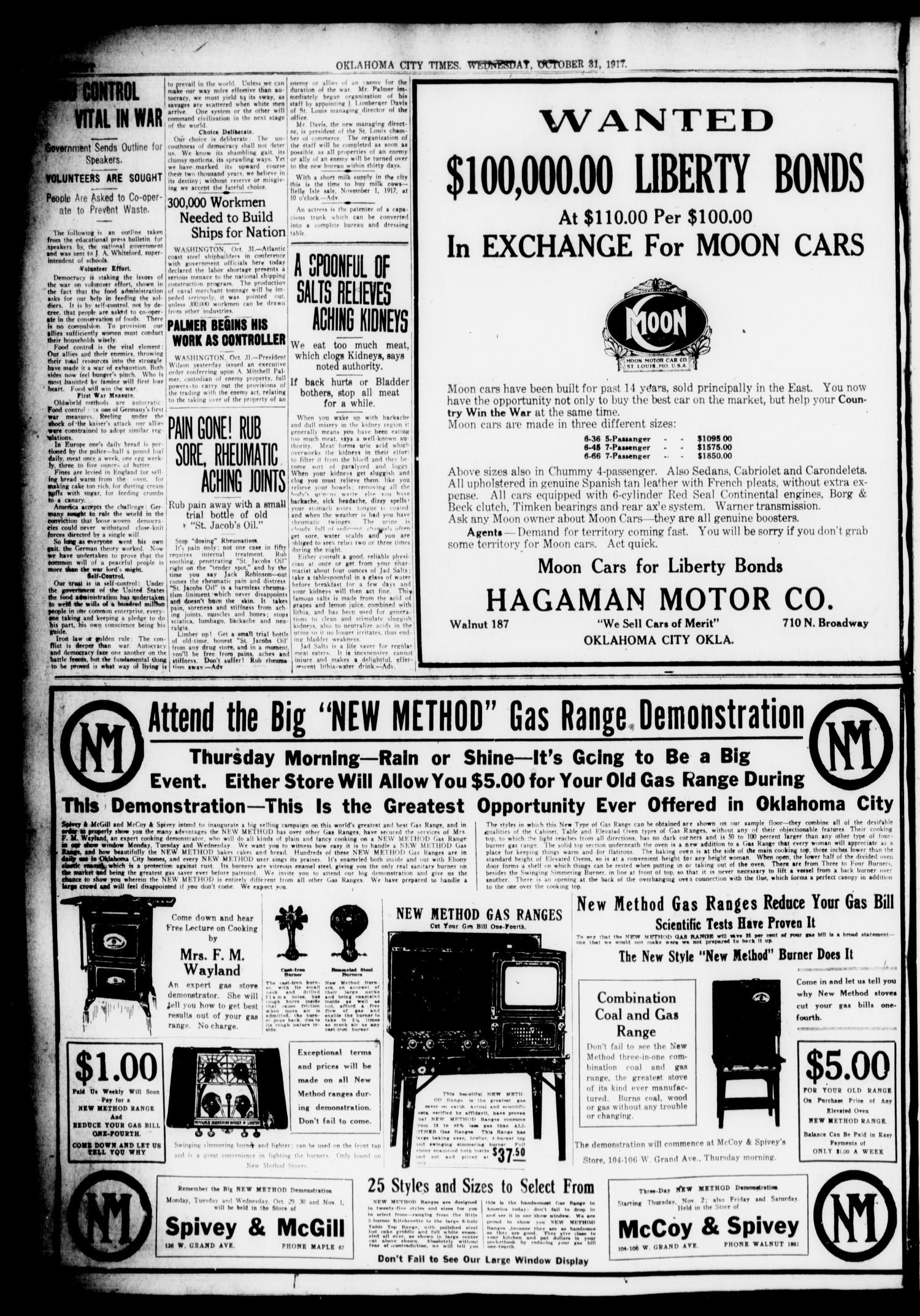 Oklahoma City Times (Oklahoma City, Okla.), Vol. 29, No. 184, Ed. 1 Wednesday, October 31, 1917
                                                
                                                    [Sequence #]: 8 of 16
                                                