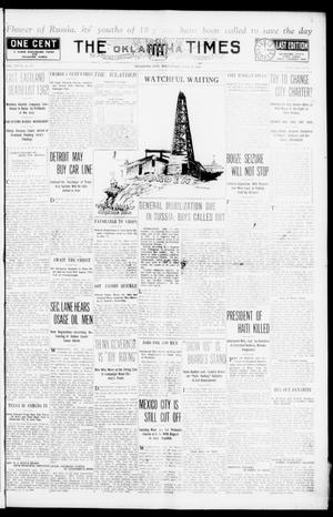 Primary view of object titled 'The Oklahoma Times (Oklahoma City, Okla.), Vol. 27, No. 89, Ed. 1 Wednesday, July 28, 1915'.