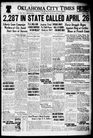 Oklahoma City Times (Oklahoma City, Okla.), Vol. 30, No. 6, Ed. 1 Saturday, April 6, 1918