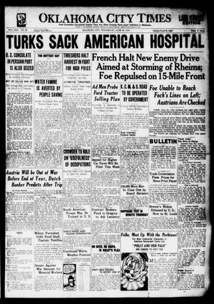 Primary view of object titled 'Oklahoma City Times (Oklahoma City, Okla.), Vol. 30, No. 66, Ed. 1 Wednesday, June 19, 1918'.