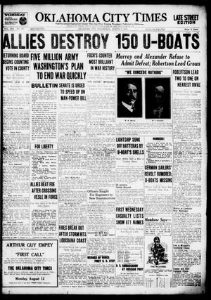 Oklahoma City Times (Oklahoma City, Okla.), Vol. 30, No. 108, Ed. 1 Wednesday, August 7, 1918