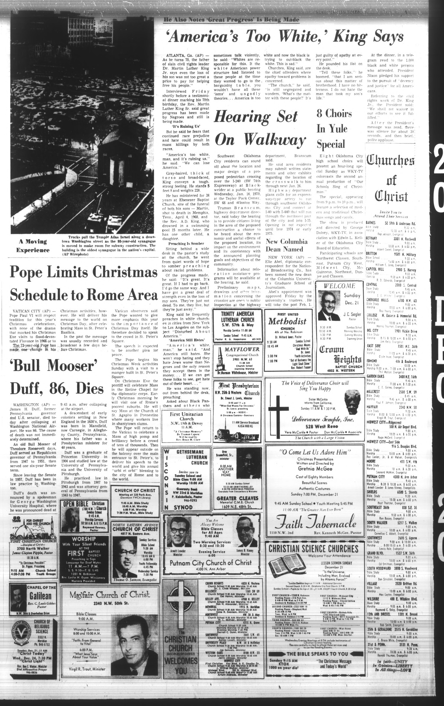 Oklahoma City Times (Oklahoma City, Okla.), Vol. 80, No. 261, Ed. 1 Saturday, December 20, 1969
                                                
                                                    [Sequence #]: 5 of 18
                                                