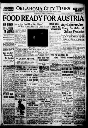 Oklahoma City Times (Oklahoma City, Okla.), Vol. 30, No. 197, Ed. 1 Tuesday, November 19, 1918