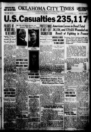 Oklahoma City Times (Oklahoma City, Okla.), Vol. 30, No. 201, Ed. 1 Saturday, November 23, 1918