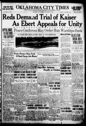 Oklahoma City Times (Oklahoma City, Okla.), Vol. 30, No. 203, Ed. 1 Tuesday, November 26, 1918
