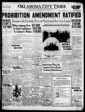 Oklahoma City Times (Oklahoma City, Okla.), Vol. 30, No. 239, Ed. 1 Tuesday, January 7, 1919