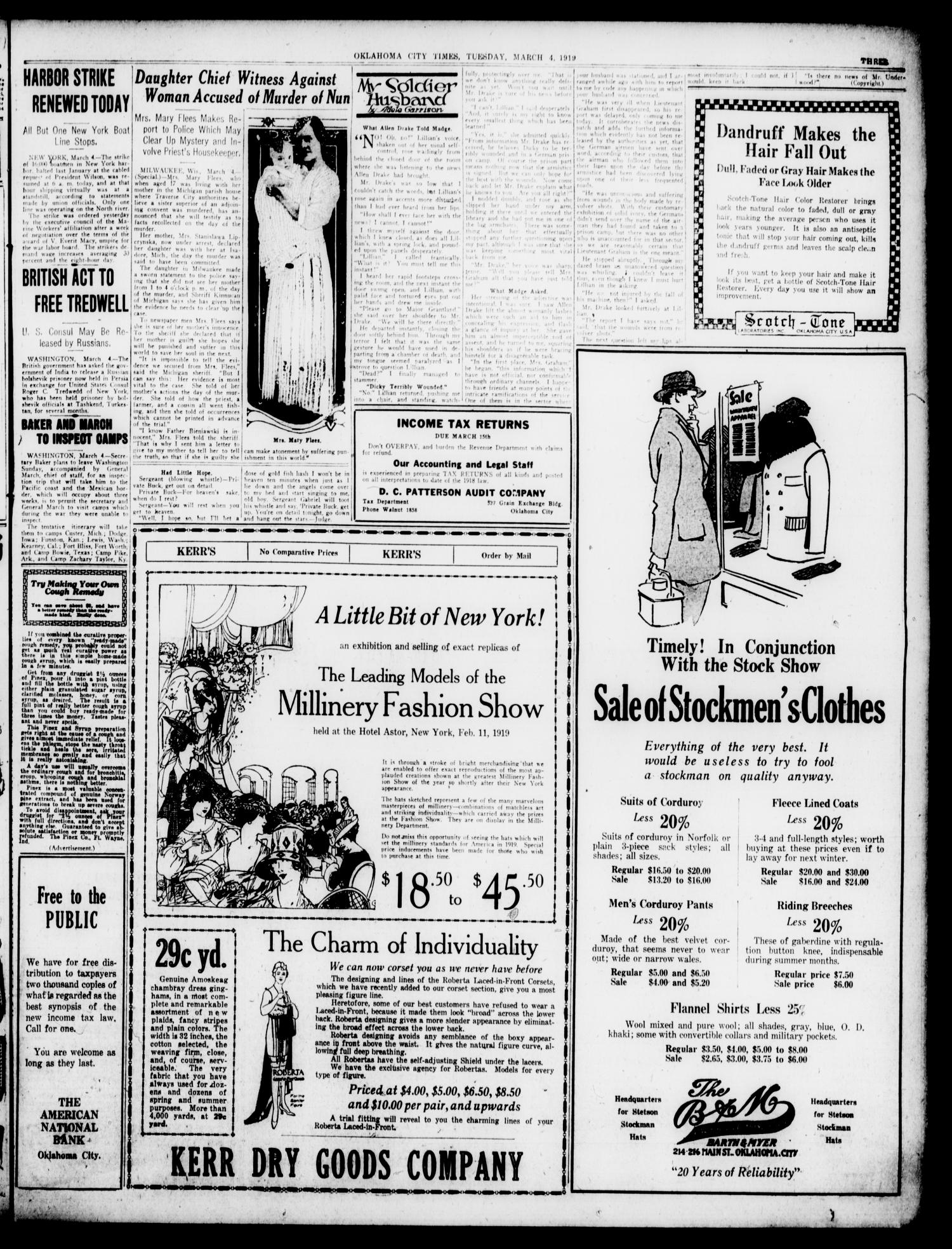 Oklahoma City Times (Oklahoma City, Okla.), Vol. 30, No. 287, Ed. 1 Tuesday, March 4, 1919
                                                
                                                    [Sequence #]: 3 of 16
                                                