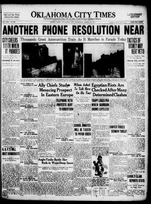 Primary view of object titled 'Oklahoma City Times (Oklahoma City, Okla.), Vol. 30, No. 301, Ed. 1 Wednesday, March 26, 1919'.