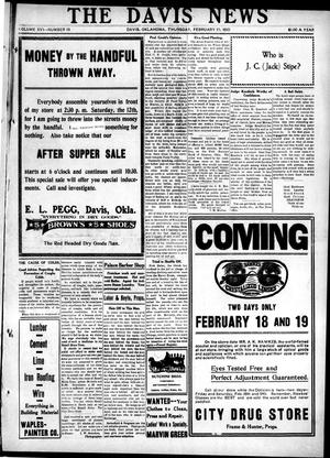 The Davis News (Davis, Okla.), Vol. 16, No. 19, Ed. 1 Thursday, February 10, 1910