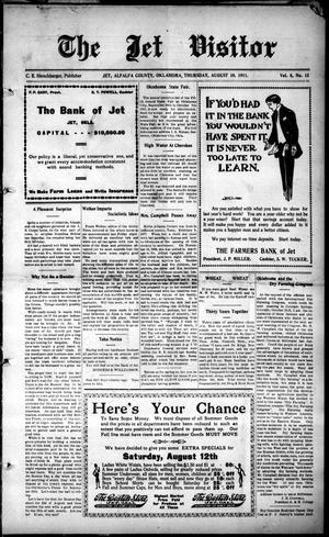 The Jet Visitor (Jet, Okla.), Vol. 8, No. 13, Ed. 1 Thursday, August 10, 1911