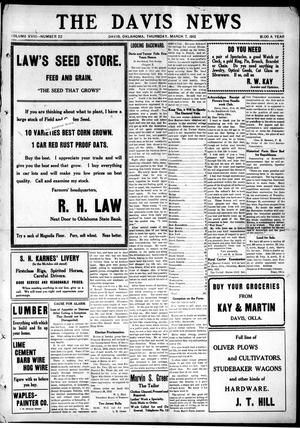 The Davis News (Davis, Okla.), Vol. 18, No. 22, Ed. 1 Thursday, March 7, 1912
