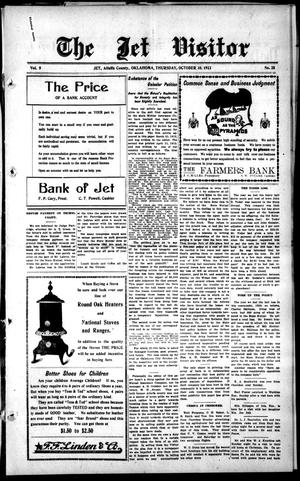 The Jet Visitor (Jet, Okla.), Vol. 9, No. 25, Ed. 1 Thursday, October 10, 1912