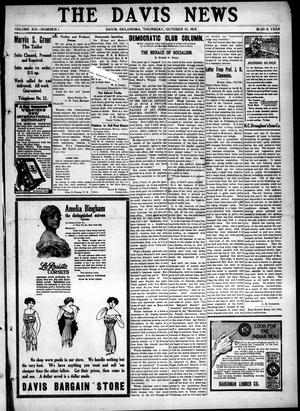 The Davis News (Davis, Okla.), Vol. 19, No. 1, Ed. 1 Thursday, October 10, 1912