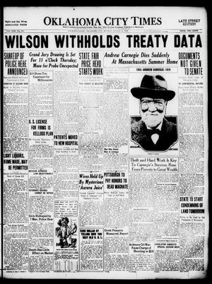 Oklahoma City Times (Oklahoma City, Okla.), Vol. 31, No. 106, Ed. 1 Monday, August 11, 1919