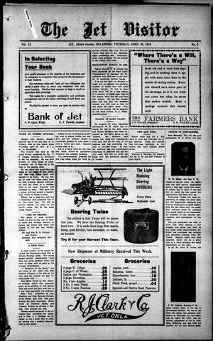 The Jet Visitor (Jet, Okla.), Vol. 12, No. 2, Ed. 1 Thursday, April 29, 1915