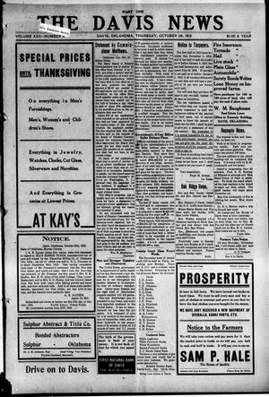 The Davis News (Davis, Okla.), Vol. 22, No. 4, Ed. 1 Thursday, October 28, 1915