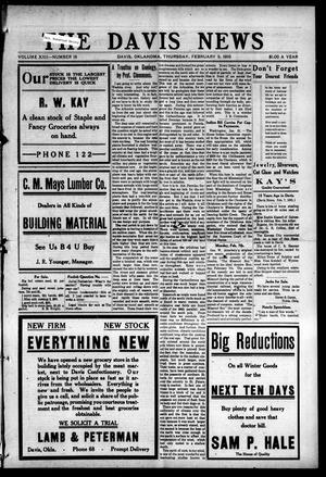 The Davis News (Davis, Okla.), Vol. 22, No. 18, Ed. 1 Thursday, February 3, 1916