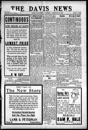 The Davis News (Davis, Okla.), Vol. 22, No. 19, Ed. 1 Thursday, February 10, 1916
