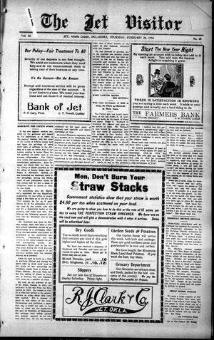 The Jet Visitor (Jet, Okla.), Vol. 12, No. 45, Ed. 1 Thursday, February 24, 1916