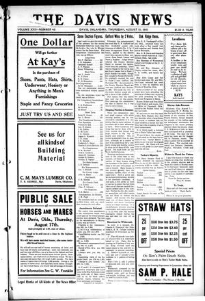 The Davis News (Davis, Okla.), Vol. 22, No. 45, Ed. 1 Thursday, August 10, 1916