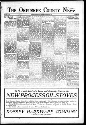 Primary view of object titled 'The Okfuskee County News (Okemah, Okla.), Vol. 14, No. 16, Ed. 1 Thursday, January 25, 1917'.