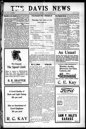 The Davis News (Davis, Okla.), Vol. 25, No. 9, Ed. 1 Thursday, November 28, 1918