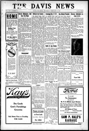 Primary view of object titled 'The Davis News (Davis, Okla.), Vol. 25, No. 20, Ed. 1 Thursday, February 13, 1919'.