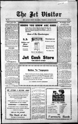 The Jet Visitor (Jet, Okla.), Vol. 16, No. 41, Ed. 1 Thursday, January 22, 1920