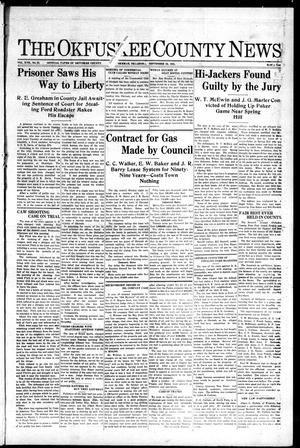 The Okfuskee County News (Okemah, Okla.), Vol. 17, No. 51, Ed. 1 Thursday, September 22, 1921