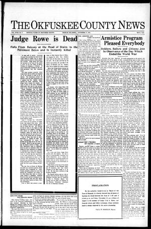 The Okfuskee County News (Okemah, Okla.), Vol. 18, No. 7, Ed. 1 Thursday, November 17, 1921