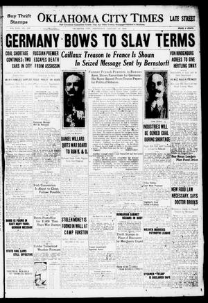 Oklahoma City Times (Oklahoma City, Okla.), Vol. 29, No. 250, Ed. 1 Wednesday, January 16, 1918