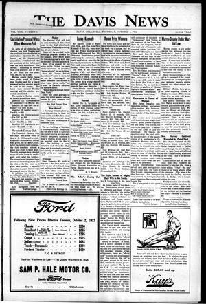 The Davis News (Davis, Okla.), Vol. 30, No. 1, Ed. 1 Thursday, October 4, 1923